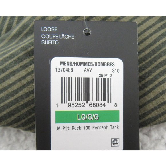 Under Armour Project Rock 100% Effort & Guts Tank Top Men's Size Large Green NEW - Picture 8 of 9